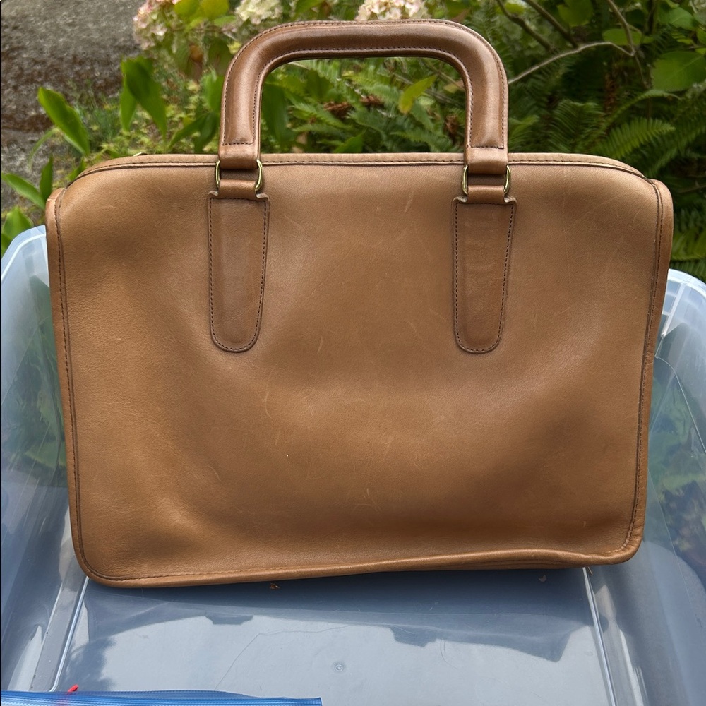 Coach Tan Leather Satchel